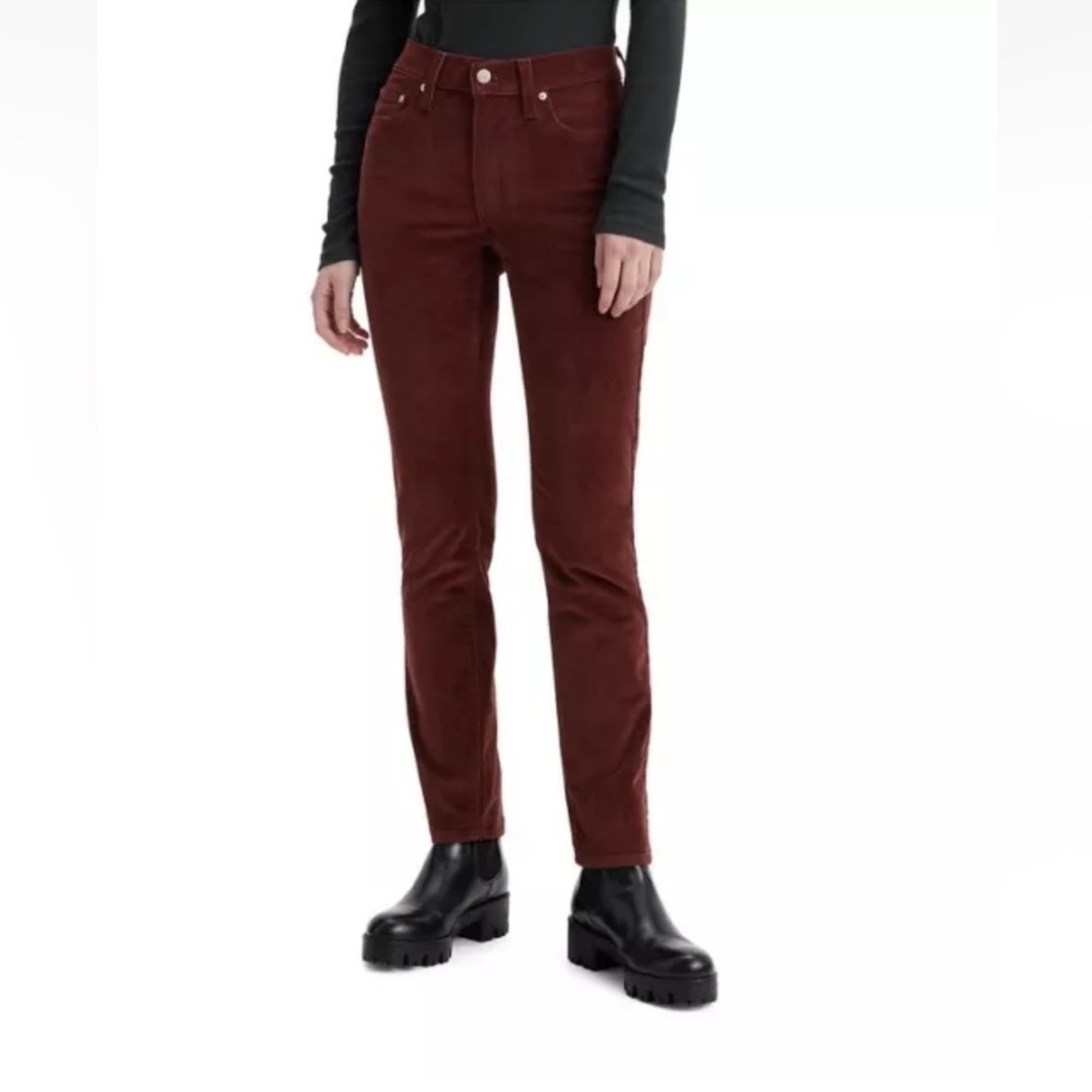 Levi's Women's 724 High Rise Straight Jean  Chocolate - Corduroy Sz:29 L:32